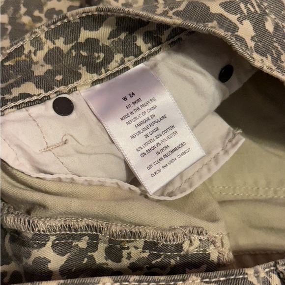 Else - Denim Leopard Print Jean Mini Skirt - Picture 4 of 6